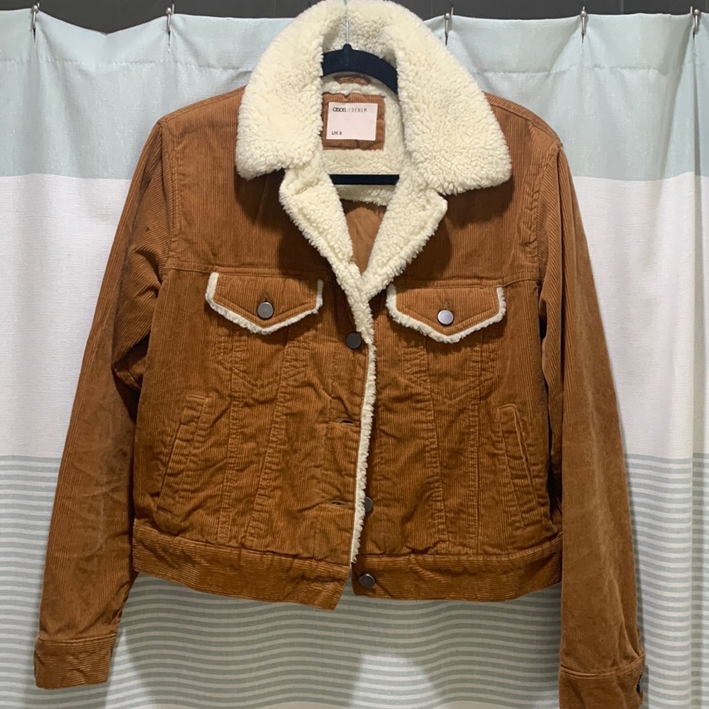 ASOS Corduroy Shearling Coat